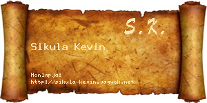 Sikula Kevin névjegykártya