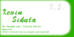 kevin sikula business card